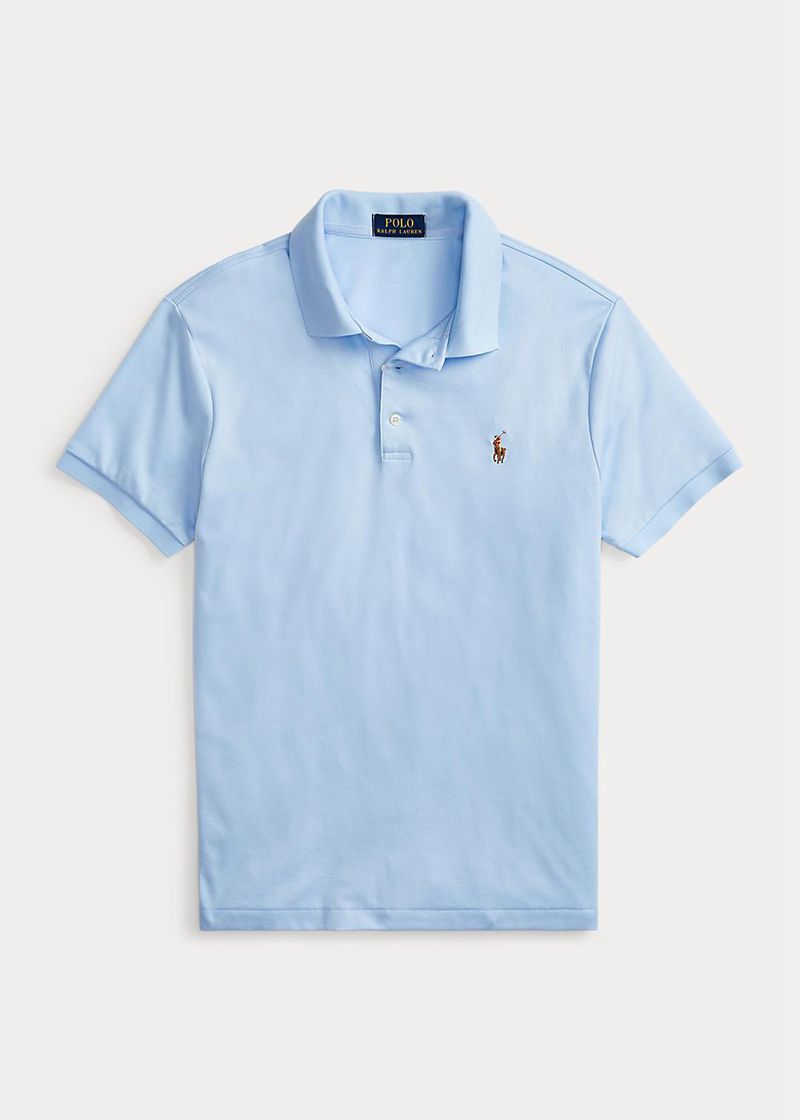 Poleras Polo Polo Ralph Lauren Hombre Slim Fit Soft-Touch Chile Azules DRKSC-2601